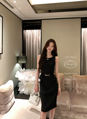 Mummy Cat下蛋喵【瑰丽嘉人】新品无袖气质通勤收腰包臀套装裙