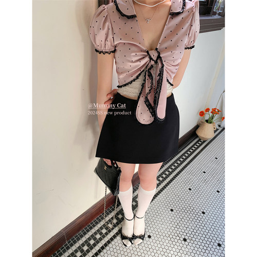 Office小姐姐A字开叉裤裙短裙