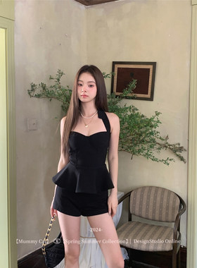 Mummy Cat下蛋喵 【珍珠贝塔】挂脖A摆带乳胶胸垫小礼服工艺上衣