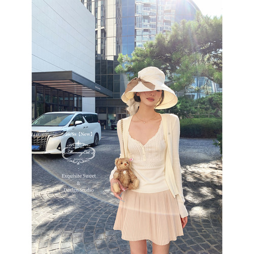 抽绳绑带收腰日系舒适针织开衫