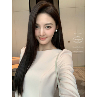 MummyCat下蛋喵【Z市女主】26新品优雅知性气质简约收腰连衣裙