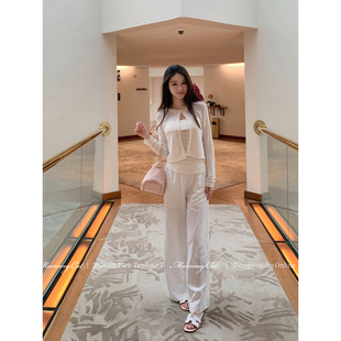 MummyCat下蛋喵 26新品 日系垂感莱赛尔休闲阔腿长裤 惬意时光