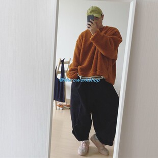 Muro A/W20 D叔日常小众穿着 男女同款 街拍look毛绒绒宽松外套