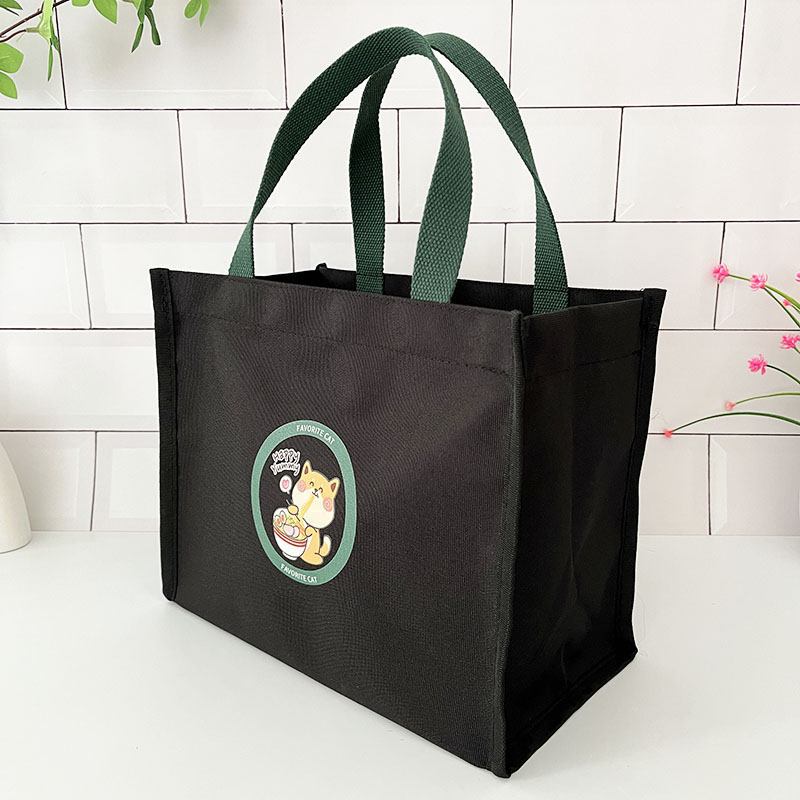 原创卡通饭盒袋高颜值防水手提袋上班族通勤杂物小拎包学生上课包