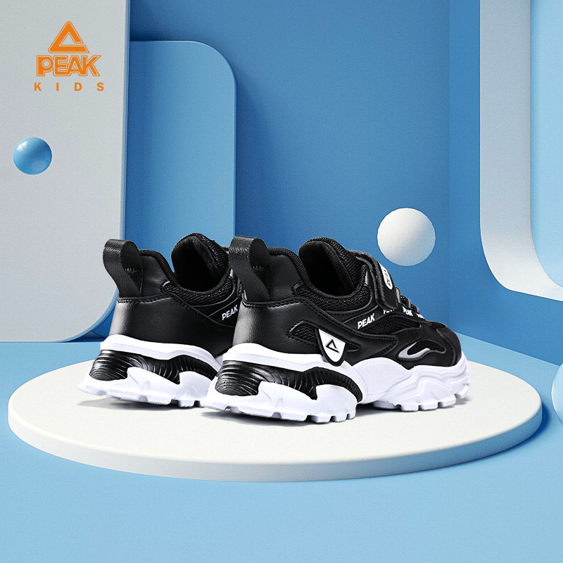 匹克儿童休闲鞋男童女童运动鞋2022秋季新款魔术贴经典舒适防滑