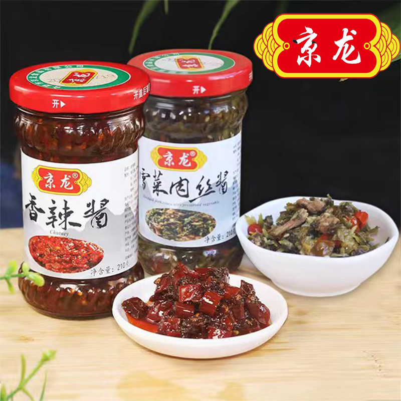 京龙雪菜肉丝香辣酱新品佐餐调味小菜微辣拌饭拌面安徽特色口味