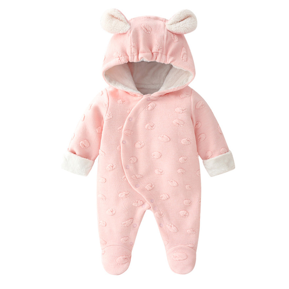 春秋装婴儿连体衣服男女宝宝爬爬服加绒新生儿0-1岁包屁哈衣包脚