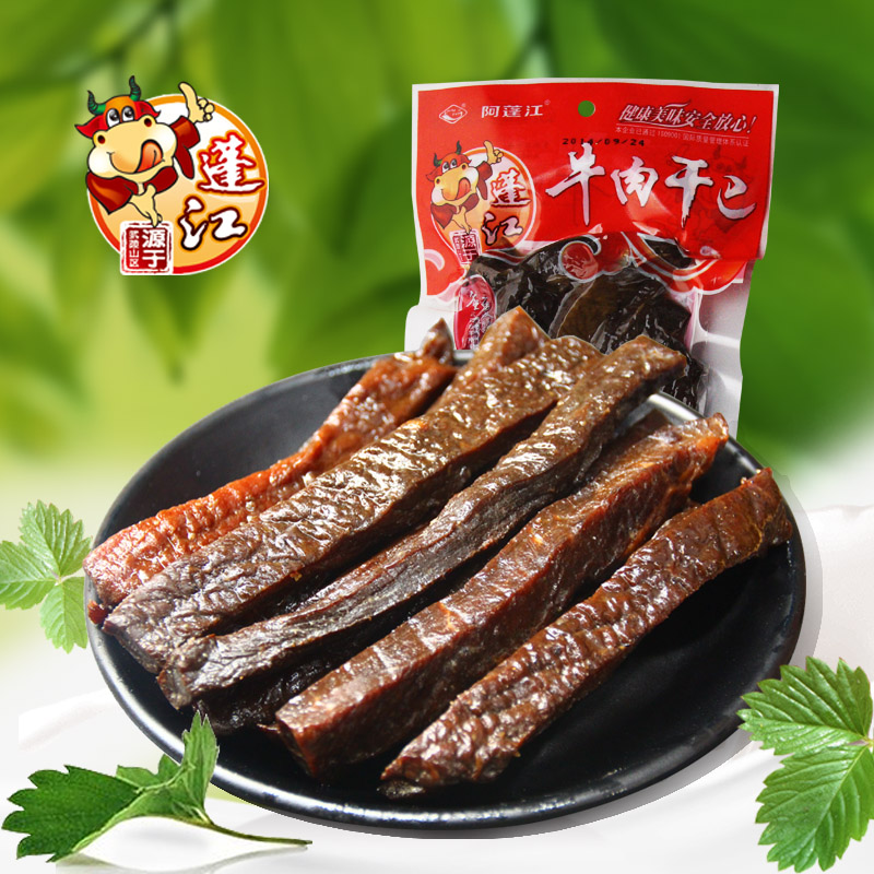 重庆四川风味牛肉干巴阿蓬江150g牛肉干袋装牛肉条手撕小吃零食 零食/坚果/特产 牛肉类 原图主图