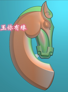 仿古马头精雕图浮雕灰度图artcam玉雕木雕图电脑雕刻图马牌仿古马