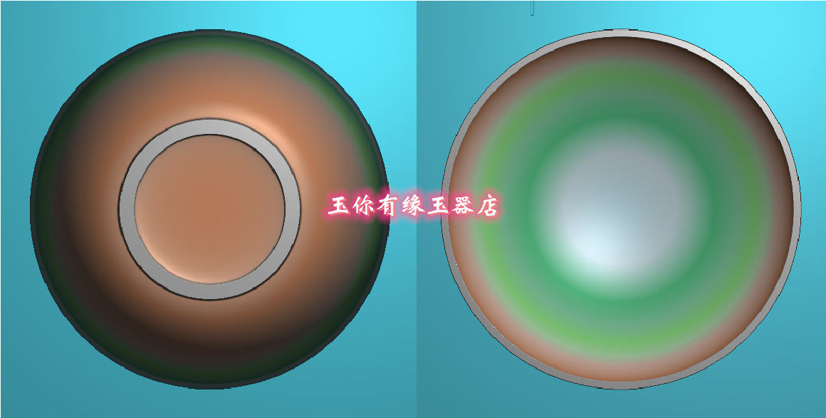 杯子碗正反两面8217碗盏浮雕精雕图JDP灰度BMP格式玉雕木雕图5.21