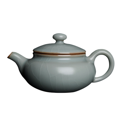 台湾柏采汝窑茶壶 柏采窑 四代粉青 HR-114BX 大古道壶仿古壶茶具