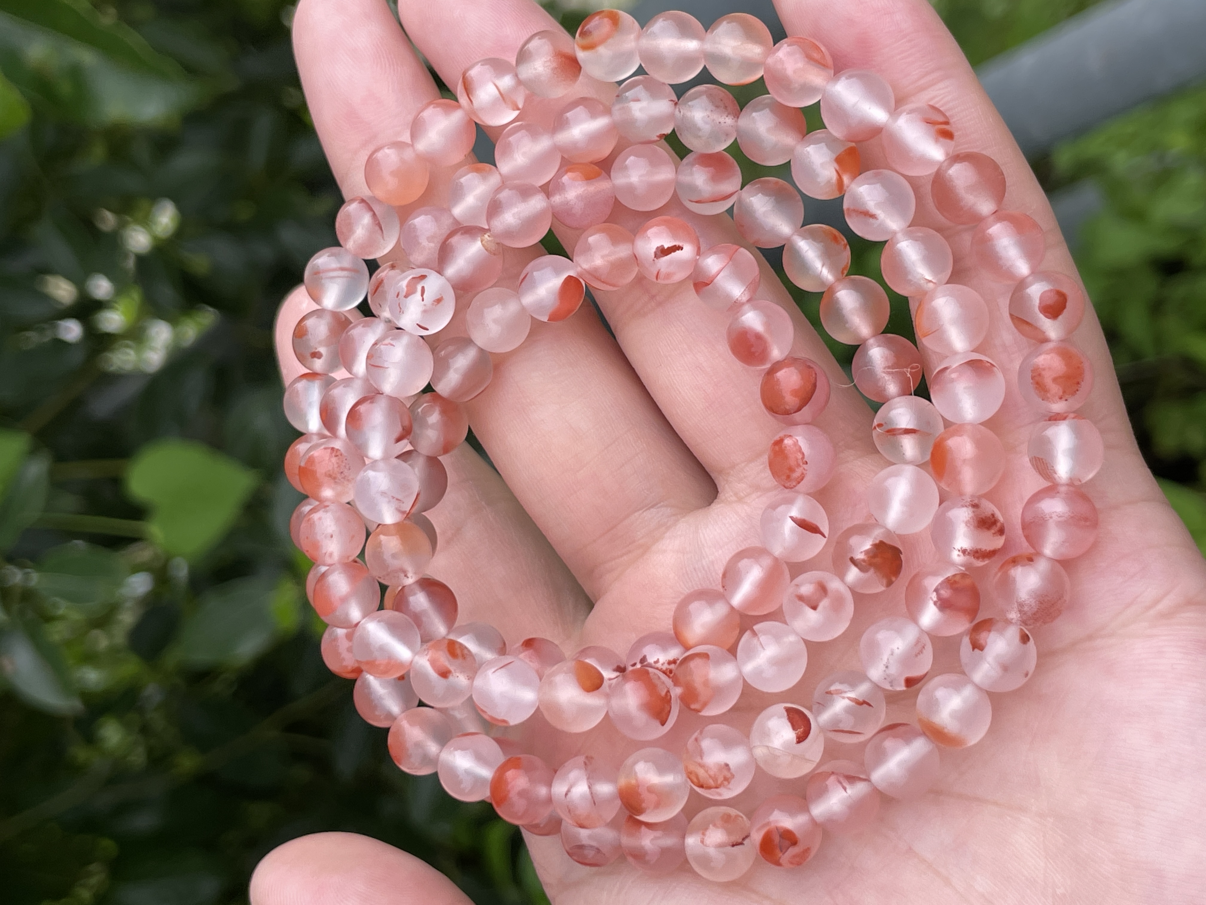 天然南红玛瑙手链女款多圈冰飘手串7mm饰品送女友闺蜜生日礼物