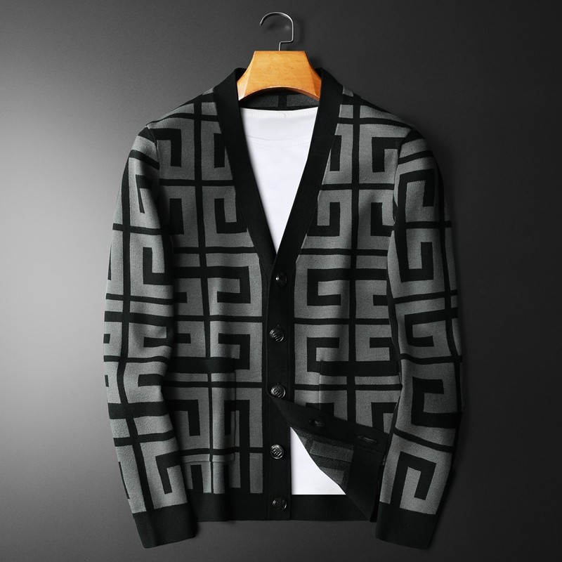 加厚针织衫2025年长袖毛衣针织开衫D208-36551P145平拍，男装针织衫/毛衣，电商D208