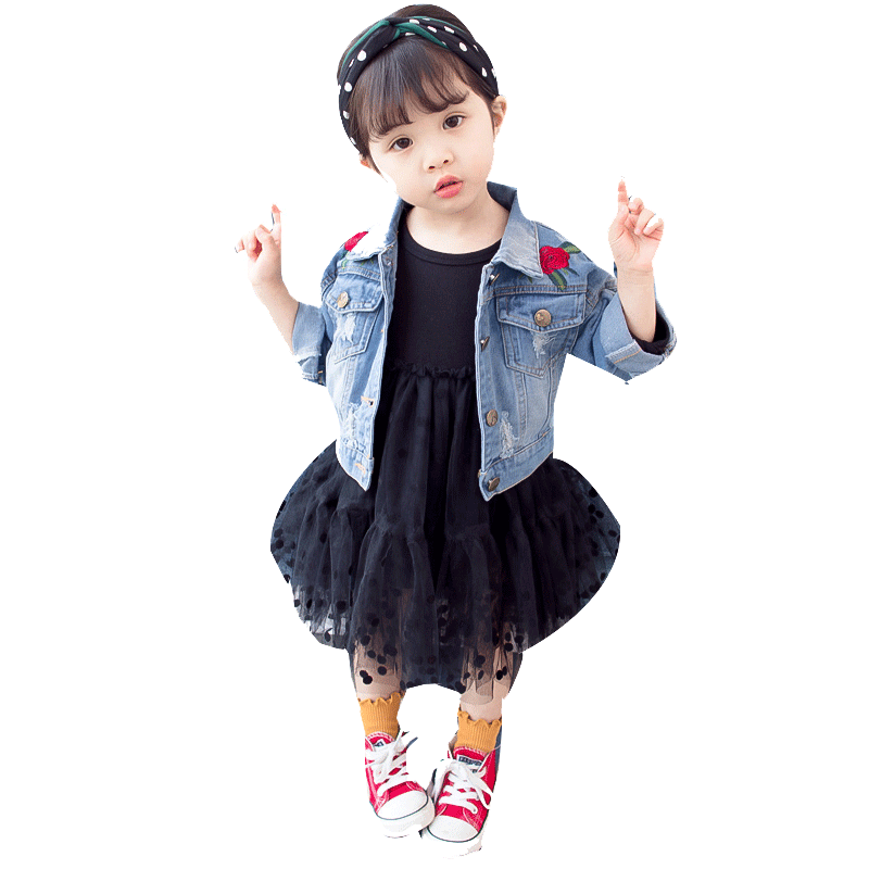 2025春款女童装外套宝宝牛仔外套幼儿纯棉春秋开衫儿童软牛仔上衣