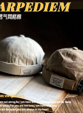 Nabenara日式复古字母贴布地主帽