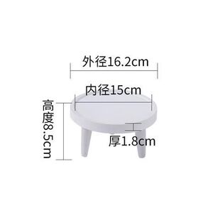 实木支脚楠竹加厚板面简易承重款圆形花架增高架