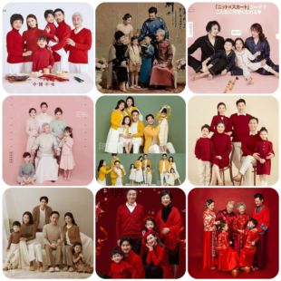 租 全家福儿童服装亲子装 新款拍照衣服 新款服装一家人拍照衣服