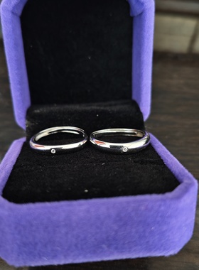 925纯银简约情侣对戒可刻字