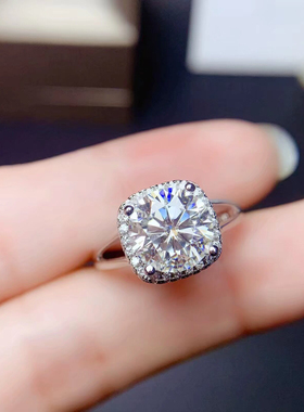 多尺寸925纯银戒托空托一克拉仿钻戒银托圆形5 /6.5/8mm宝石批发