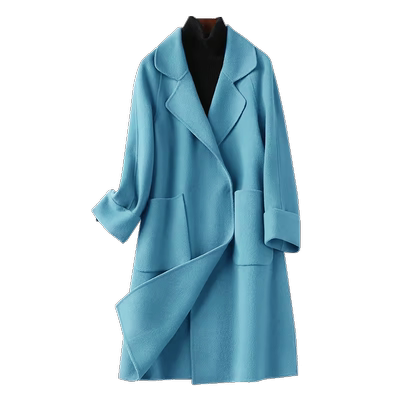 羊毛呢外套女中长款韩版宽松大衣