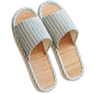 竹编拖鞋男士夏季室内防滑居家办公室大码家居草编卧室竹子凉拖鞋