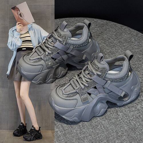 厚底镂空老爹鞋女2026夏季新款
