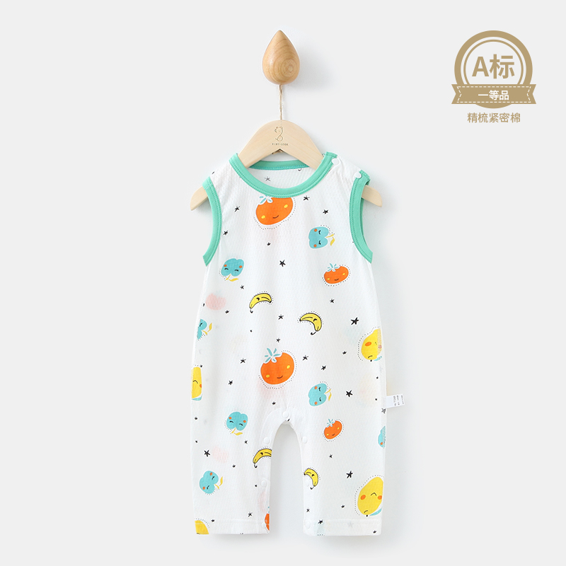 宝宝无袖背心连体衣夏季薄款男女