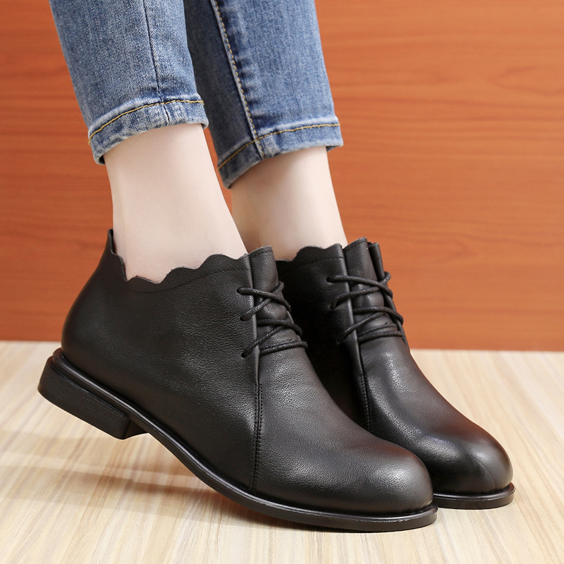 短靴舒适透气内里橡胶软底女靴