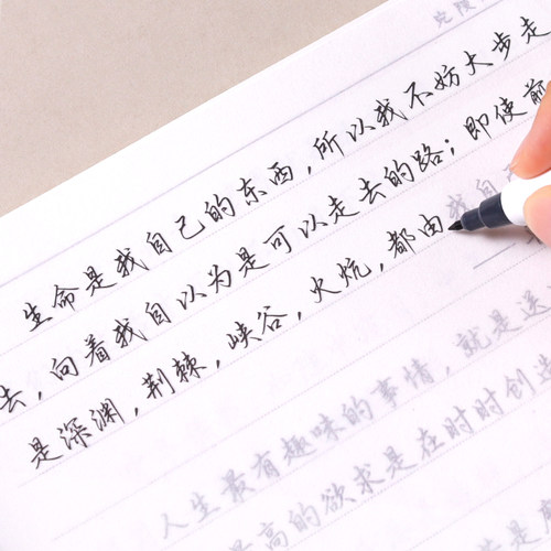 野草手写体行楷楷书散文节选经典治愈系文案语录硬笔高中生字帖