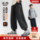 中大童裤 左西童装 子潮 儿童保暖卫裤 2025新款 男童加绒运动裤 秋冬款