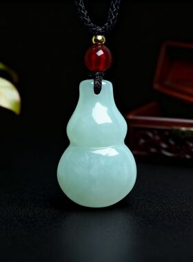 禧玉饰品 缅甸天然翡翠A货葫芦吊坠玉器玉石男士女款挂件批发