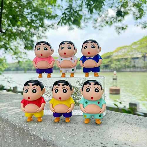 6款蜡笔小新大肚皮小新 可捏桌面摆件解压 玩具家具 摆件动漫