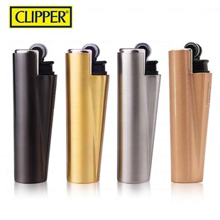 进口clipper可利福打火机创意充气金属明火砂轮火机广告定制印字