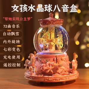 高端女孩子的生日礼物5一12岁小儿童3玩具8圣诞节67十10八音乐盒9