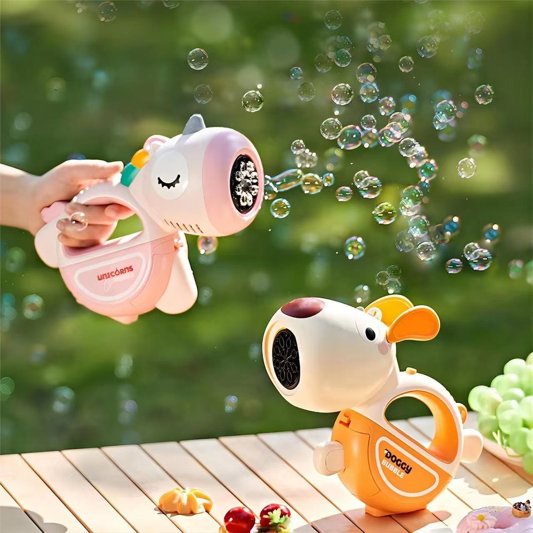 新款汪汪泡泡機手持音樂發光自動