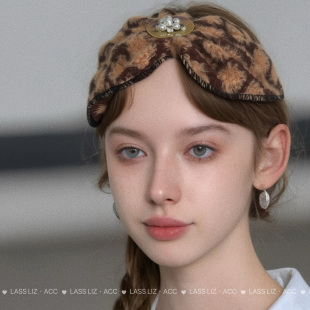 气质小礼帽宽边发箍 百搭减龄法式 LASS LIZ原创自制2025秋冬新款