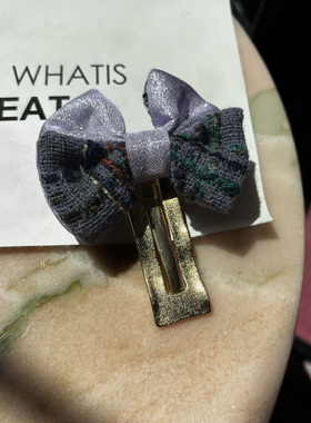 LASS LIZ原创自制2025秋冬新款韩版漫画少女紫色小夹子鸭嘴夹边夹