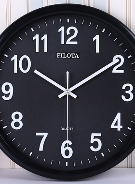 静音客厅挂钟简约石英钟大卧室挂表时尚钟表创意壁挂钟办公钟表