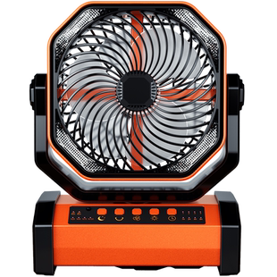 户外露营充电电风扇超长续航便携式可摇头车载制冷空调扇野钓营挂帐篷大风力降温器学生宿舍用轻音办公室桌面