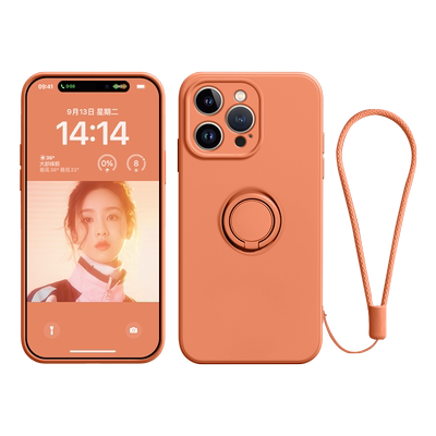 适用【苹果17】一体指环硅胶壳