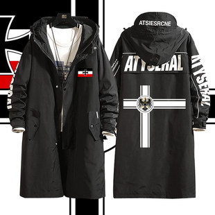 德意志帝国战旗普鲁士王国德国战争男女中长款风衣外套衣服jl