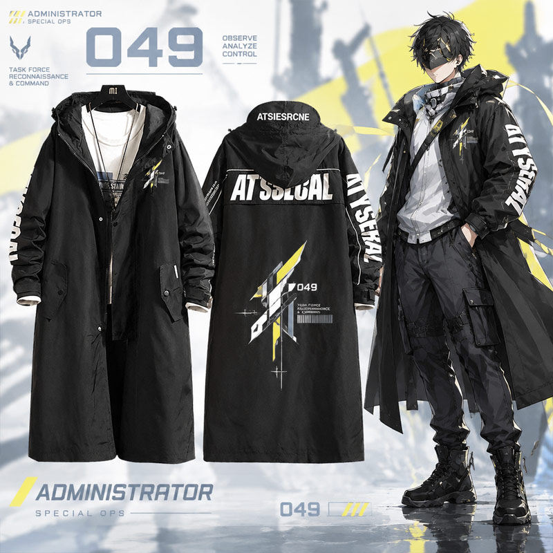 终末地游戏人物周边管理员明日连帽衣服中长款风衣外套春秋男jl