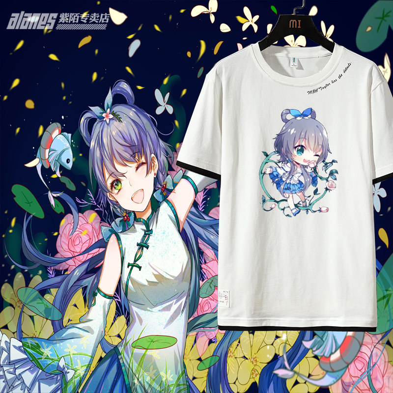 洛天依动漫周边二次元衣服宽松休闲纯棉短袖 T恤个性潮流青少年
