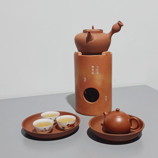 裕兴号闽西副榜炉纯手工红泥小火炉潮州工夫茶炭炉砂铫煮茶壶风炉