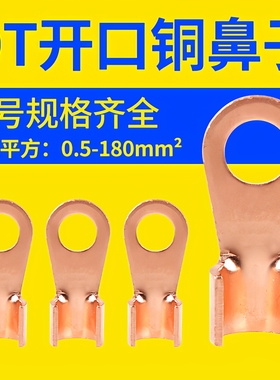 汽车纯铜线尾夹300A400A500A电线电瓶卡子铜接线头线端子鼻子线耳