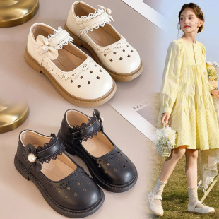 女童小皮鞋2026春款新款儿童黑色乐福春秋单鞋宝宝公主鞋软底鞋