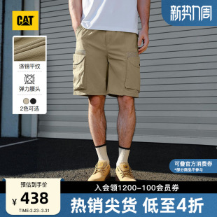 短裤 CAT卡特26春季 复古宽松抽绳设计休闲大口袋工装 男士 新品