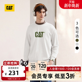 廓形圆领卫衣 基础大LOGO基础户外休闲美式 CAT卡特25秋新品 男士