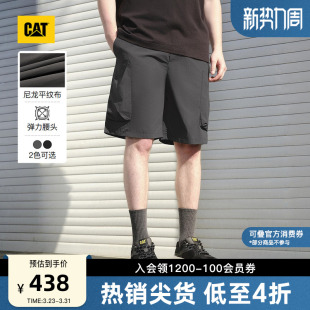新品 山系短裤 男士 短裤 复古宽松尼龙简约贴袋工装 CAT卡特26春季