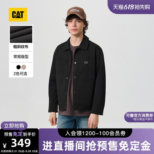 【预售】CAT卡特26春季男士复古工装衬衫式外套工装风宽松夹克